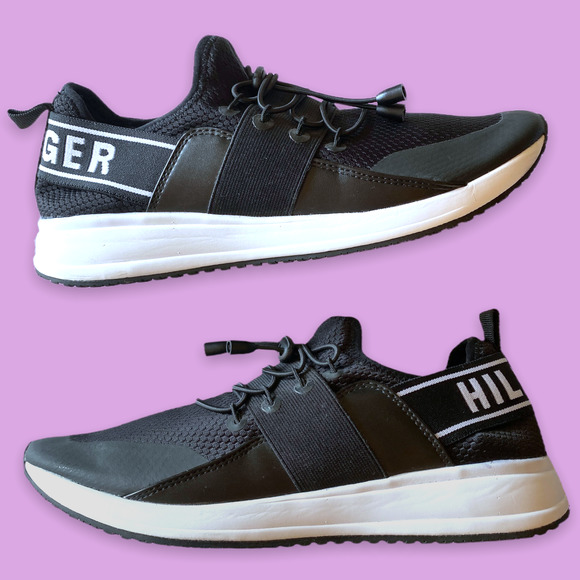 Tommy Hilfiger Sz 10 Monochrome Cable Roots Casual Logo Athleisure Vegan Sneaker - Picture 1 of 9